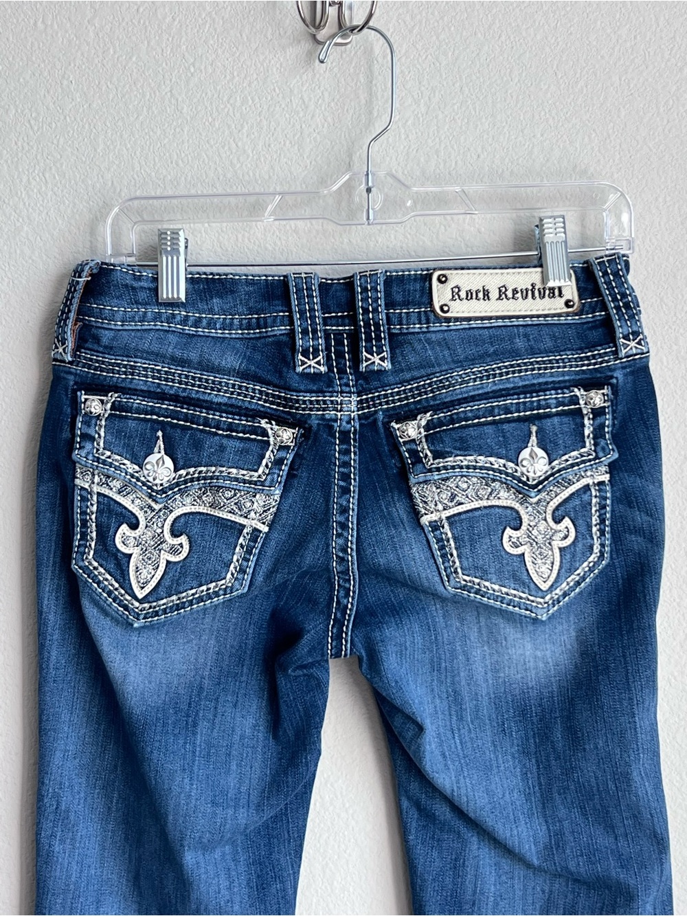 Rock Revival Women’s Arlene Blue Boot Cut Jeans Medium Wash Size 28 - Picture 6 of 16